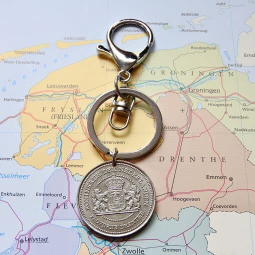 Drenthe provinciale penning munt ketting | sleutelhanger (1981)