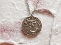 Zon en maan muntketting | sleutelhanger | 5 cent