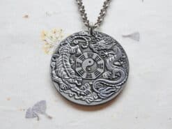 Tijger en draak muntketting | sleutelhanger