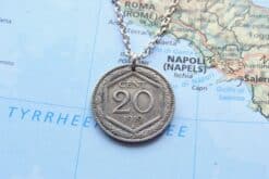 Italië 20 Centesimi muntketting | sleutelhanger in jaartal naar keuze | 1918 – 1919